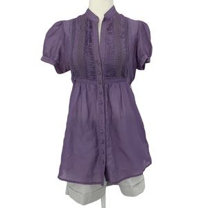 Twentyone  Purple Cotton and Silk Blend Blouse B5